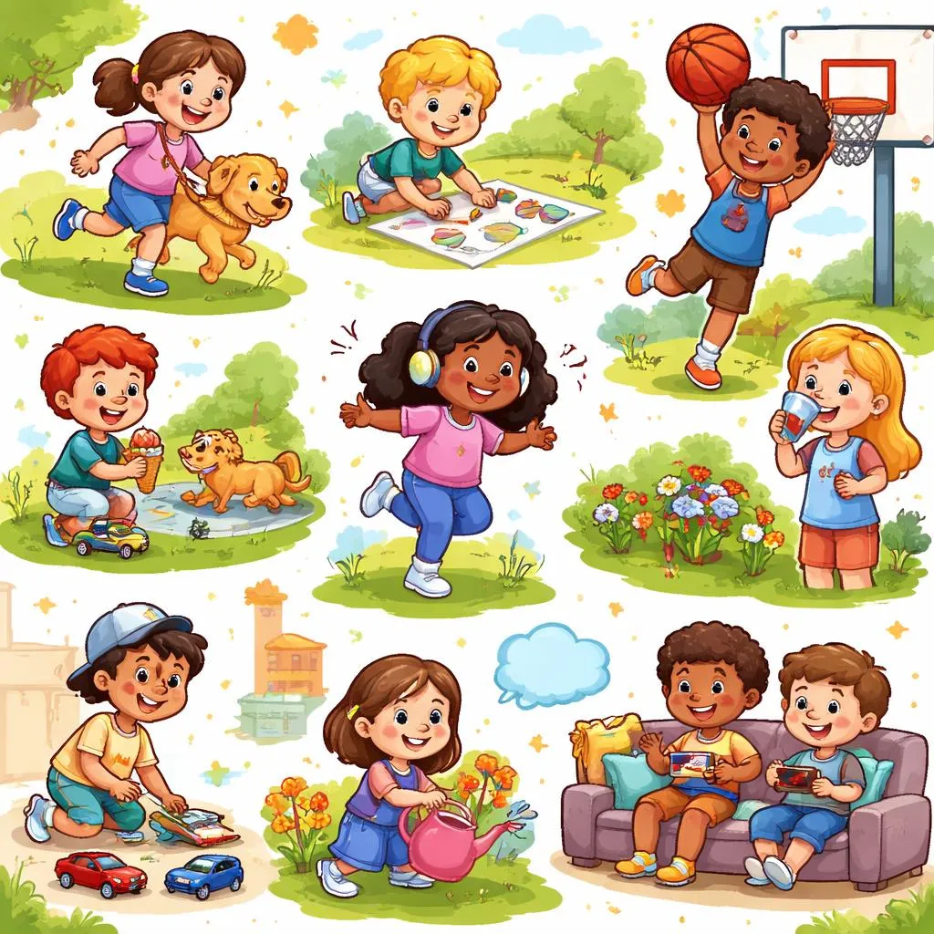 Welche gebräuchlichen Verben verwenden Kinder jeden Tag auf Englisch?