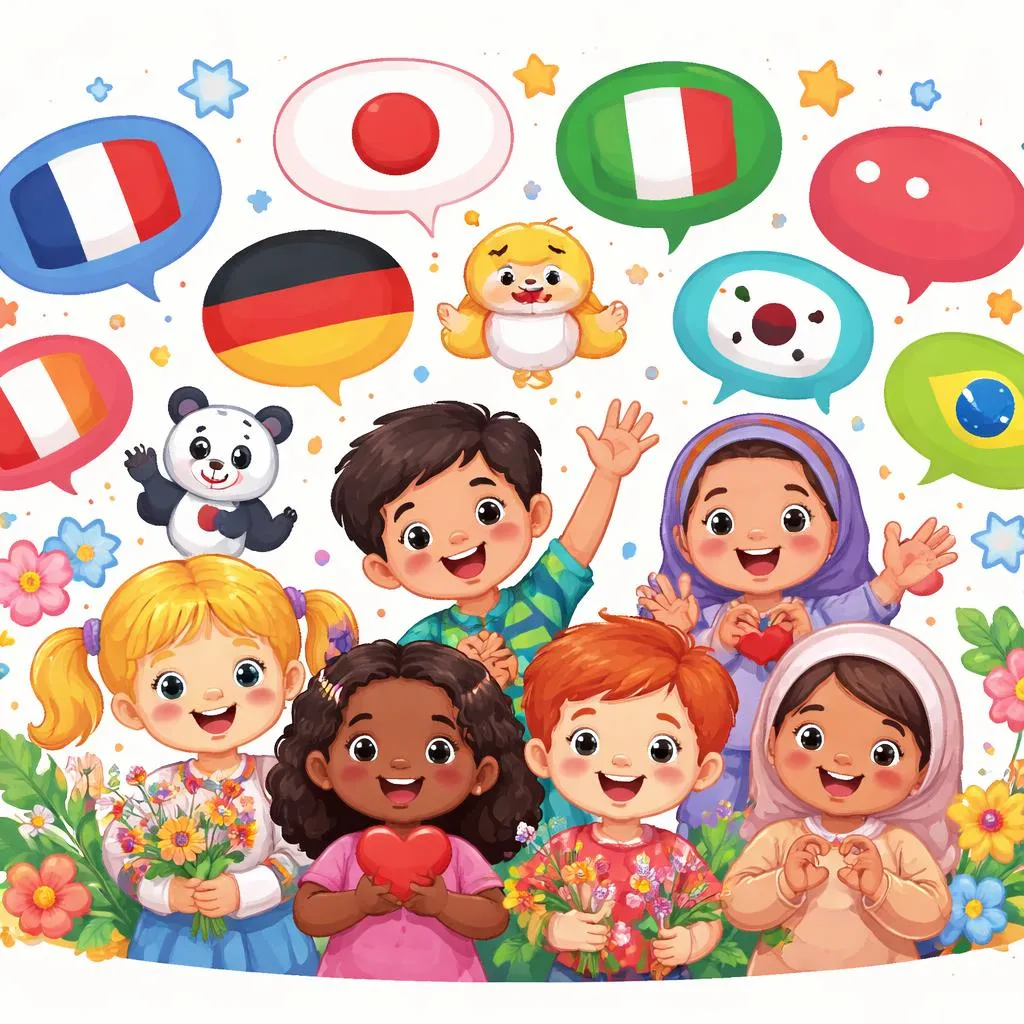 Wie man auf spielerische und freundliche Weise Danke in verschiedenen Sprachen für Kinder sagt