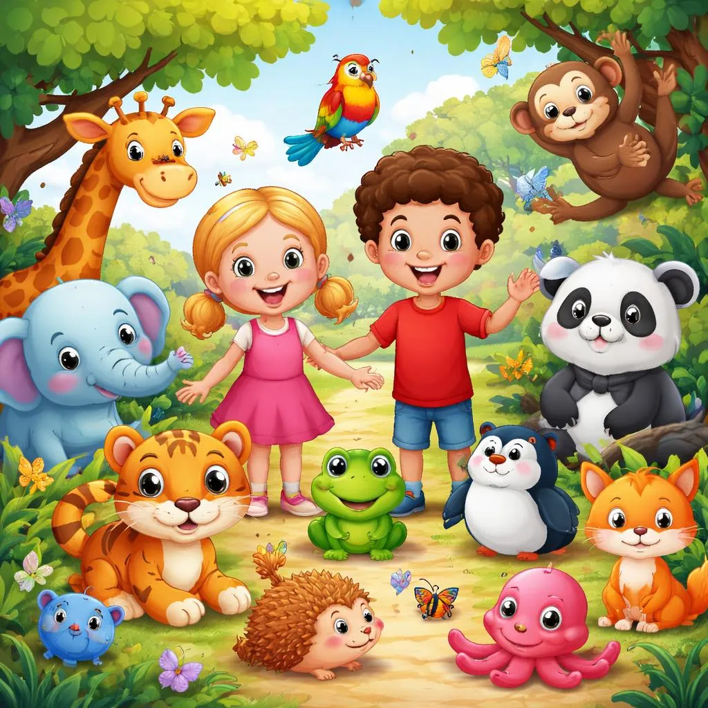 Welche lustigen Tiere mit Namen gibt es für Kinder zu lernen und zu merken?