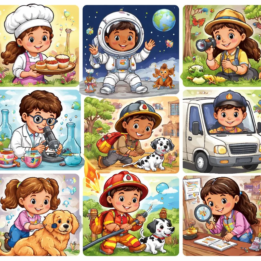 ما هي بعض الوظائف الشيقة التي تبدأ بحرف يمكن للأطفال استكشافها؟