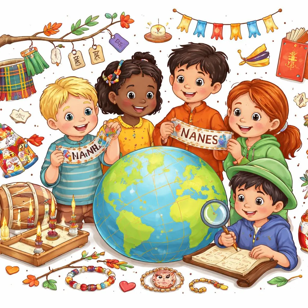 Quais são algumas tradições de nomes interessantes de todo o mundo para as crianças aprenderem?