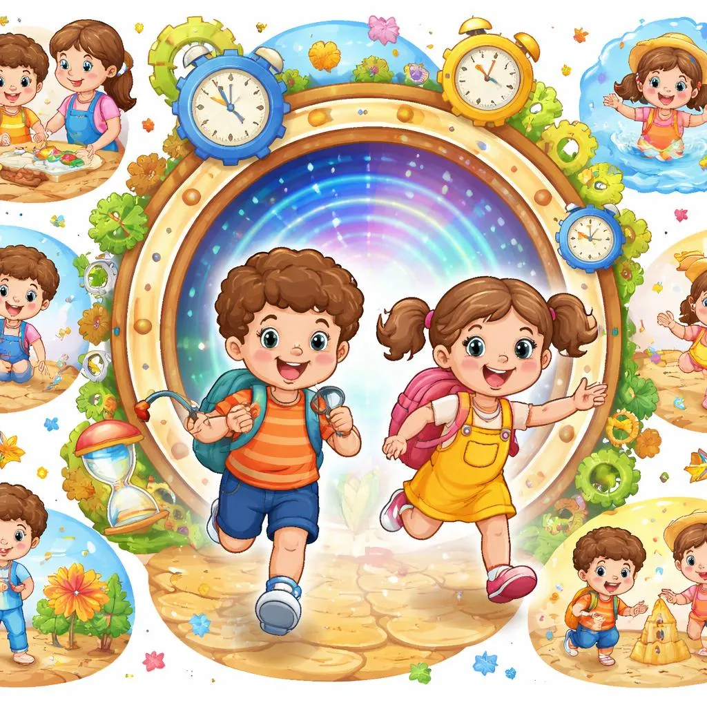 Was sind die 40 wichtigsten Zeitformen für 3-Jährige? Ein Zeitabenteuer!