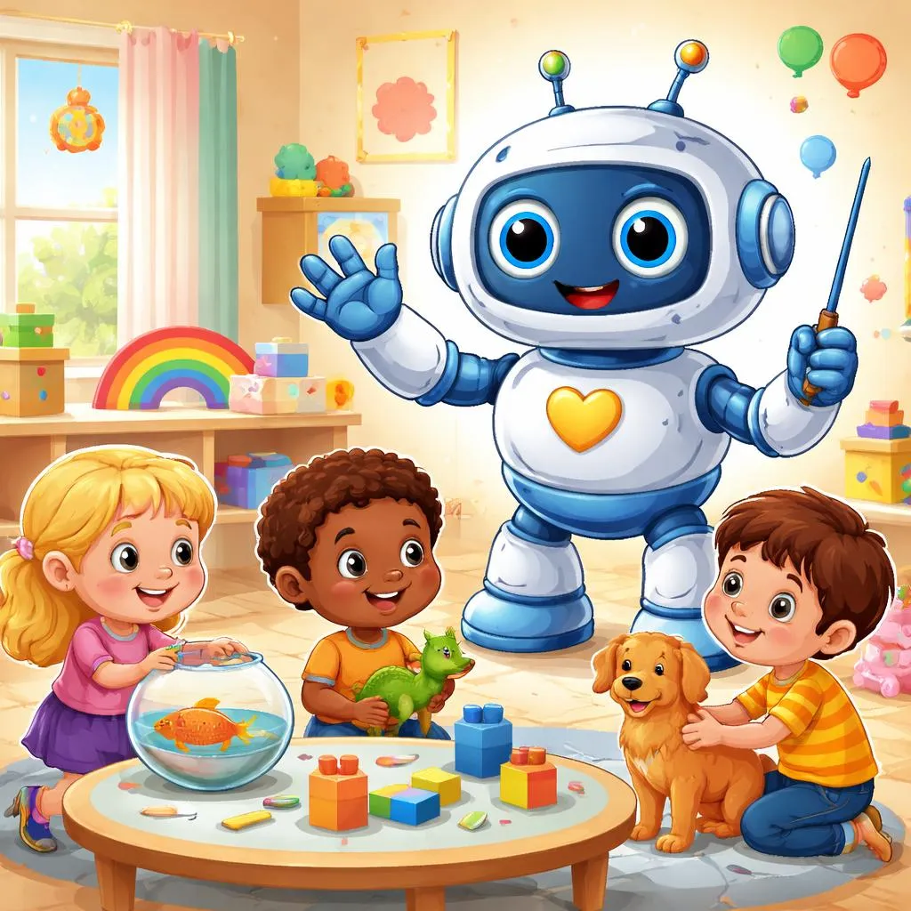 What Are the 60 Key Simple Present Sentences for a 5-Year-Old Preschooler? Meet the Daily Robot!