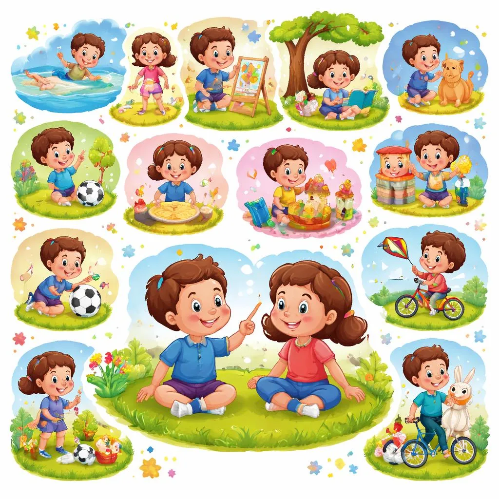 Quels sont les 70 verbes les plus courants au présent continu pour un enfant de 6 ans ?