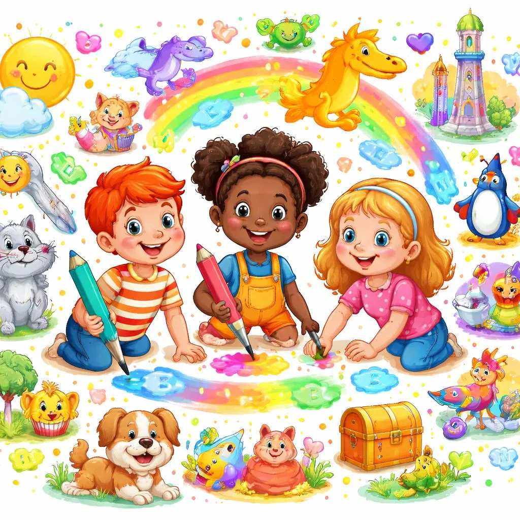 什么是7岁孩子必须掌握的80个形容词？用你的词语色彩绘画！