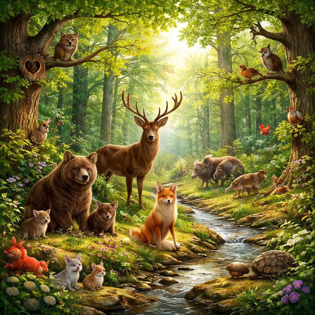 Welche Tiere leben im Wald und machen ihn zu ihrem Zuhause?