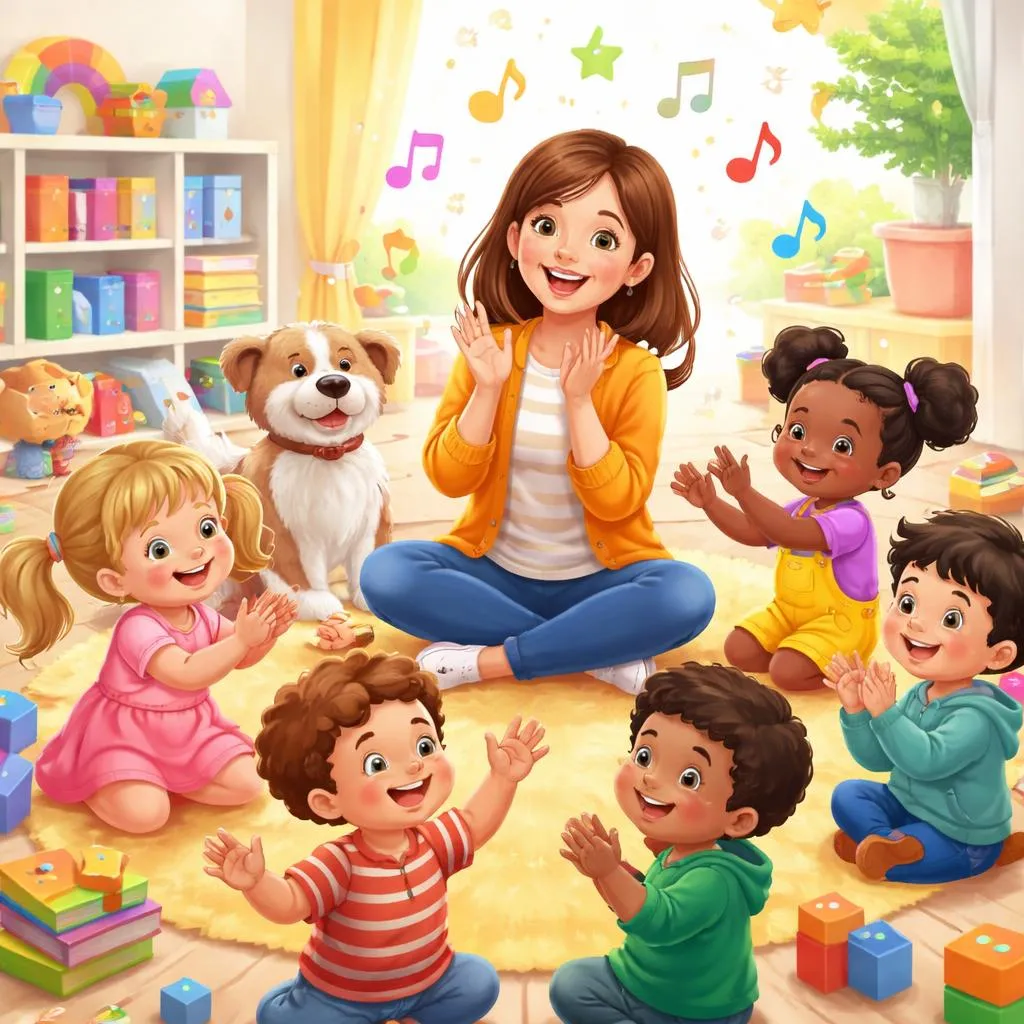 Какие слова приветственной песни лучше всего подходят для начала занятия английским языком в дошкольном учреждении?