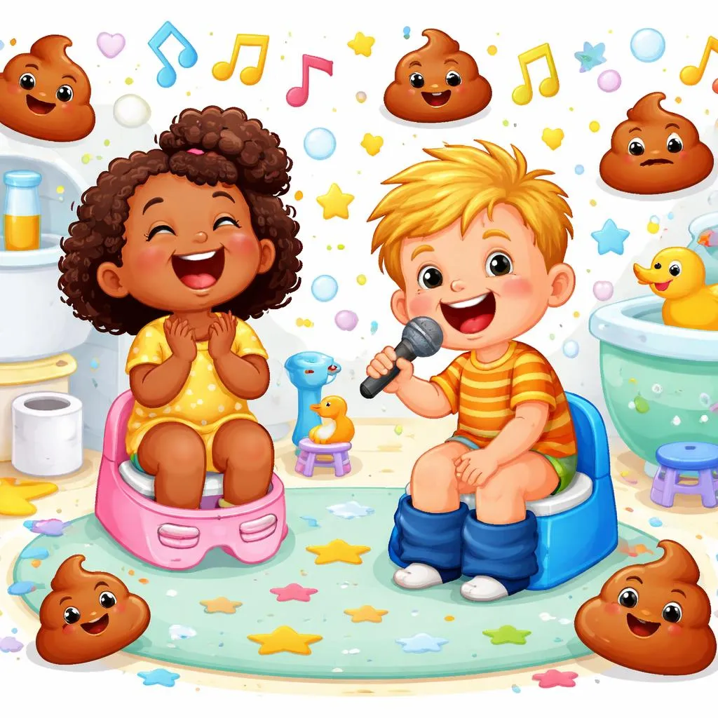Какие лучшие тексты песен про какашки для веселья при приучении к горшку?