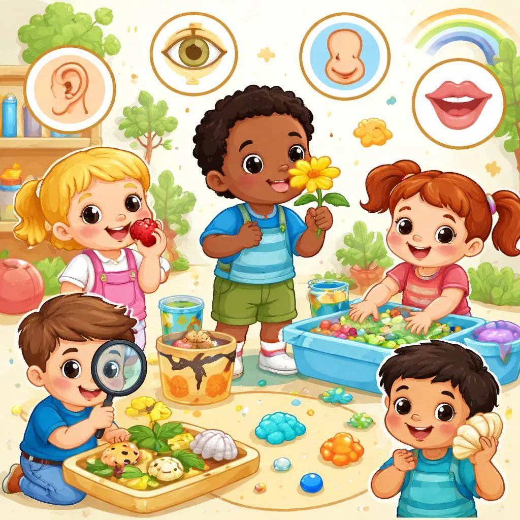 Какие лучшие занятия для дошкольников на тему 5 чувств для маленьких учеников?