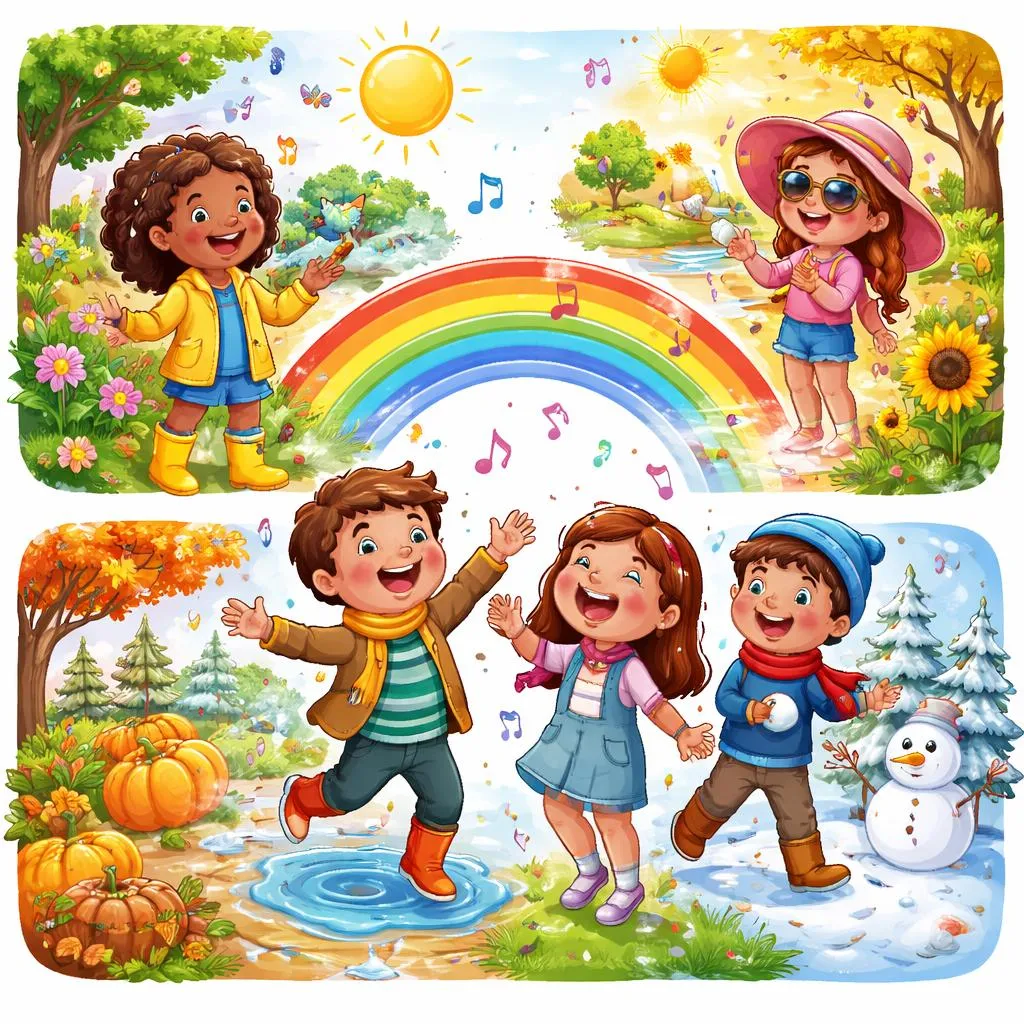 Какие лучшие тексты песен о временах года, чтобы научить детей о погоде?