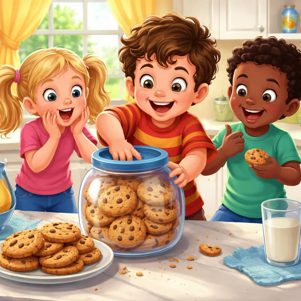 Какие существуют классические тексты песен для детей «Кто взял печенье из банки»?