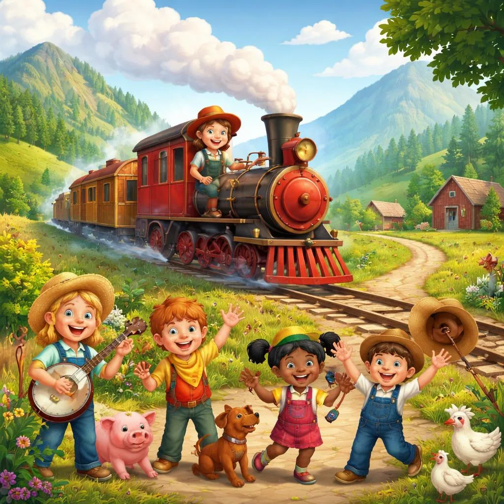 Какие классические тексты песен «Она придет вокруг горы» для детей?