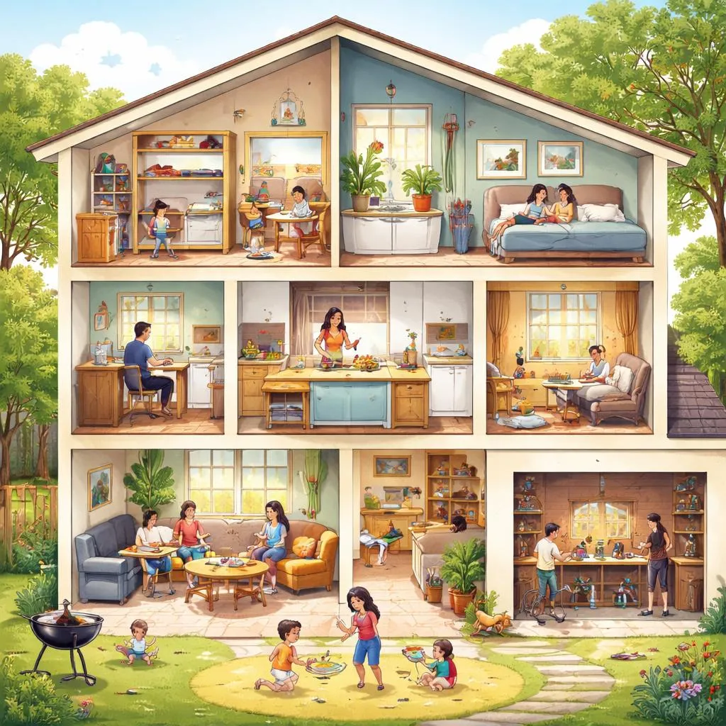 Apa Saja Bagian-Bagian Rumah dan Apa yang Kita Lakukan di Sana?