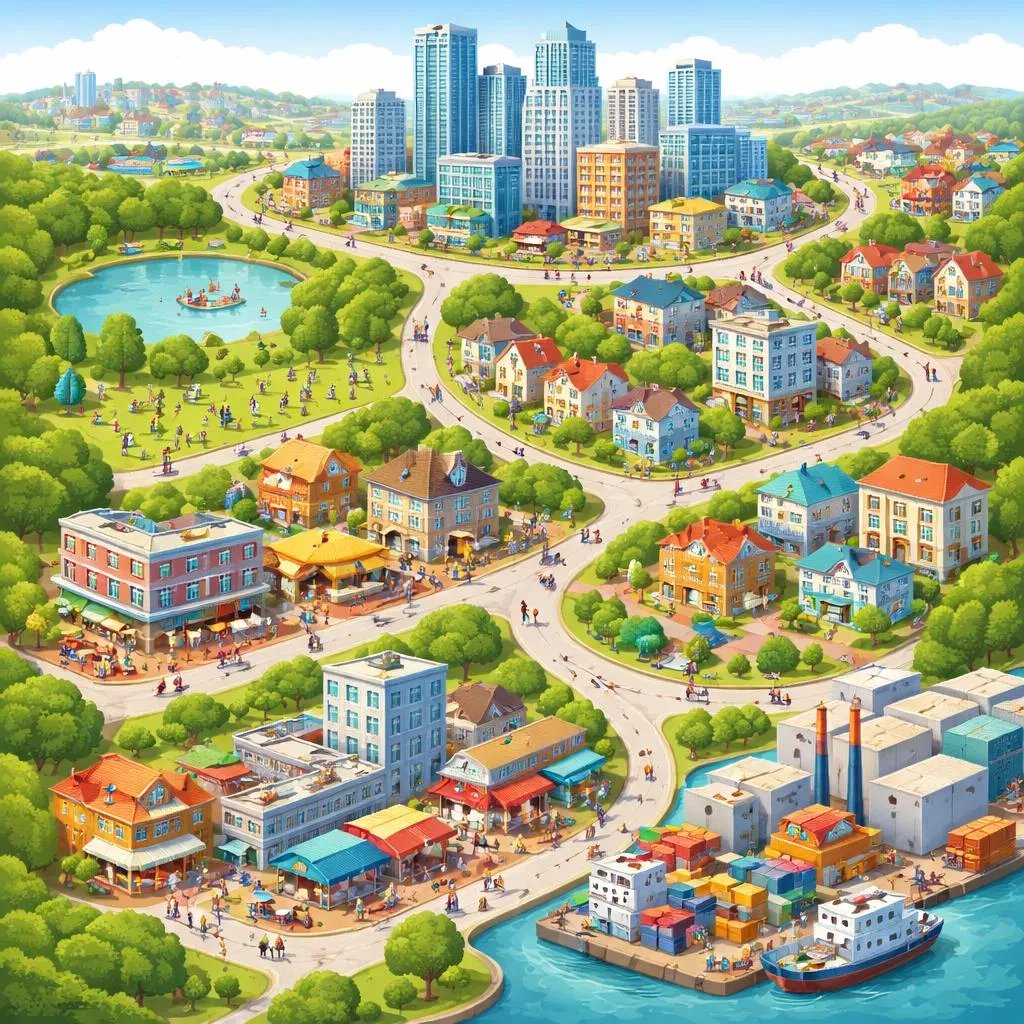 What Are the Different Parts of the City and What Can We Find in Each One?