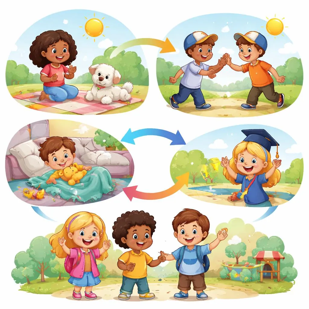 ছোট ইংরেজি শিক্ষার্থীদের জন্য 'to be'-এর বিভিন্ন বর্তমান এবং অতীত ক্রিয়াপদ রূপগুলি কী কী?