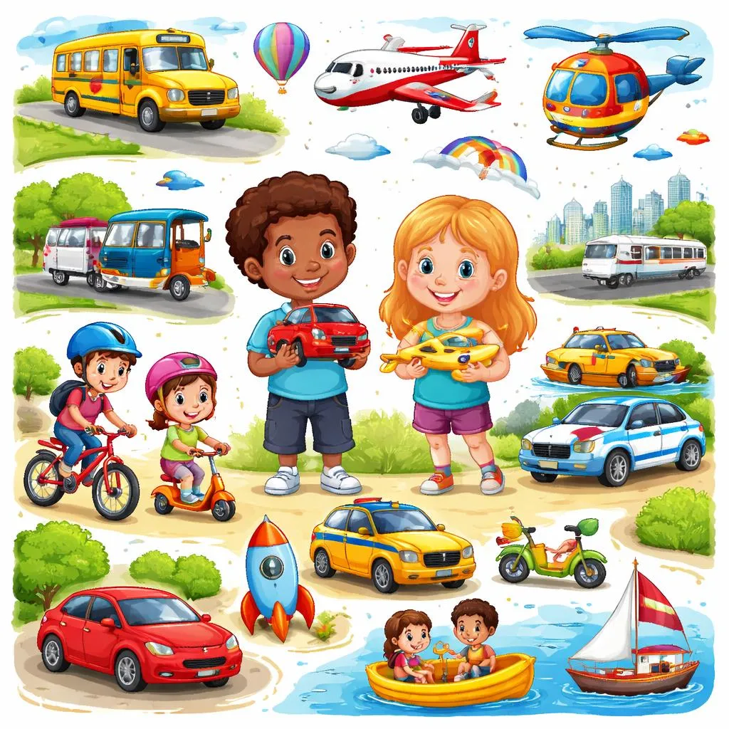 Какие бывают виды транспорта для изучения детьми?