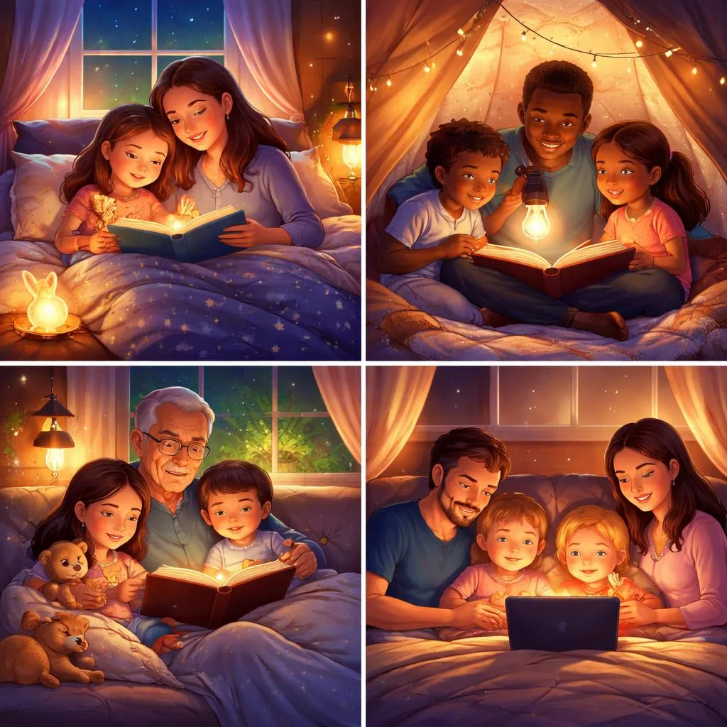 What Are the Different Ways in Which Bedtime Stories Are Often Read in Families?
