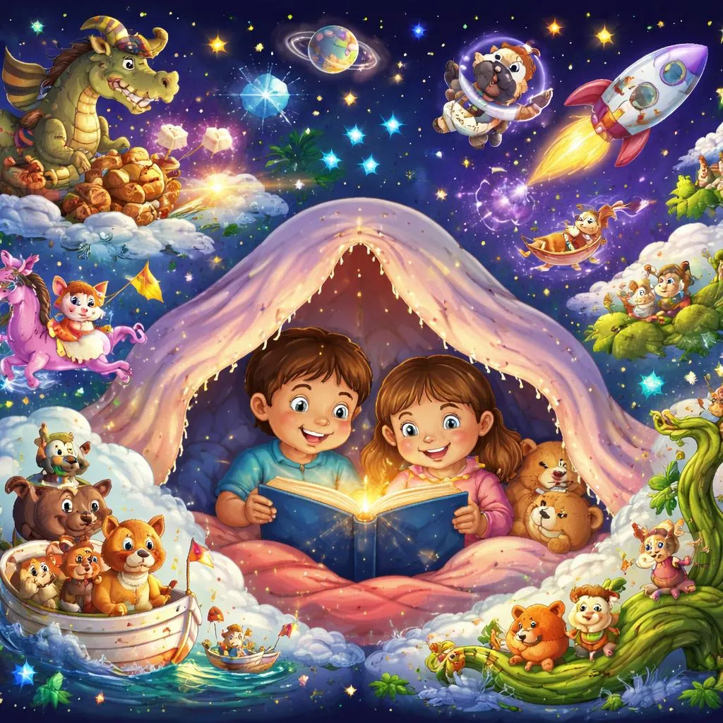 What Are the Funniest and Most Imaginative Stories You Can Find in a Bedtime Stories Book for Kids?
