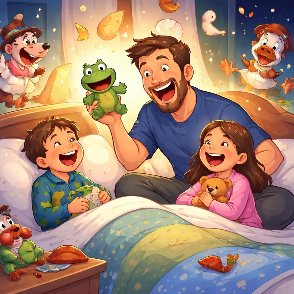 Какие самые смешные сказки на ночь рассказывает наш папа?