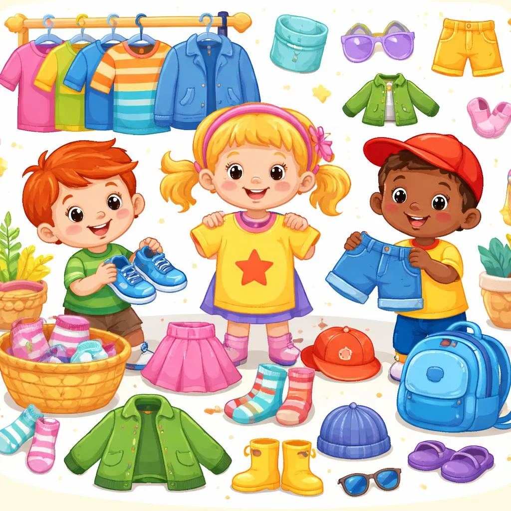 Какие самые распространенные английские слова для одежды изучают дети?