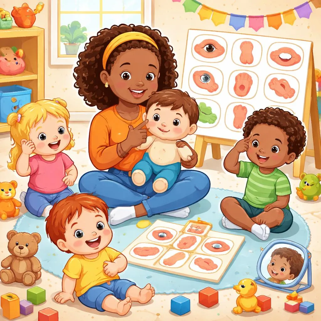 Какие стратегии наиболее эффективны для изучения частей тела в раннем детстве?