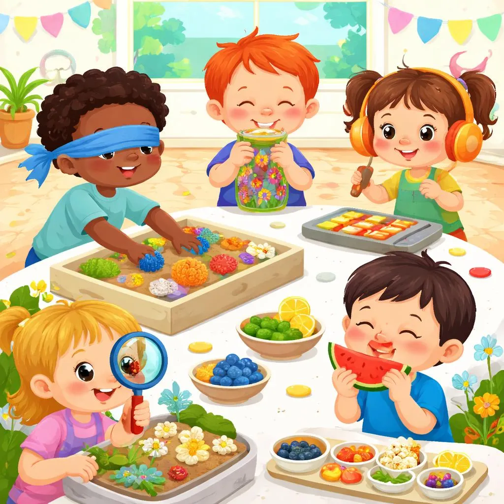 ¿Cuáles son los juegos de los cinco sentidos más emocionantes para los niños pequeños?