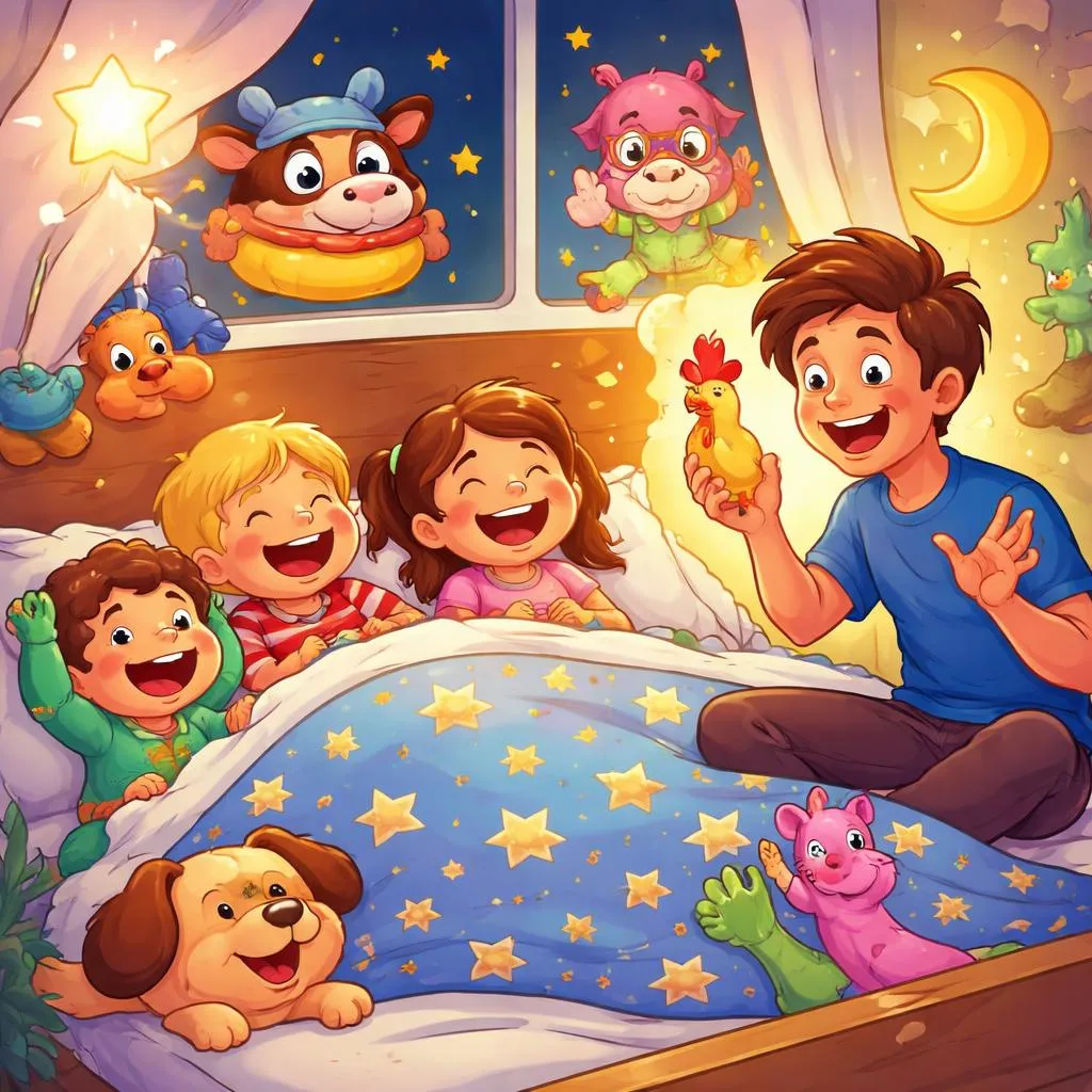 ¿Cuáles son los cuentos cortos y divertidos más graciosos para contarles a los niños a la hora de dormir?