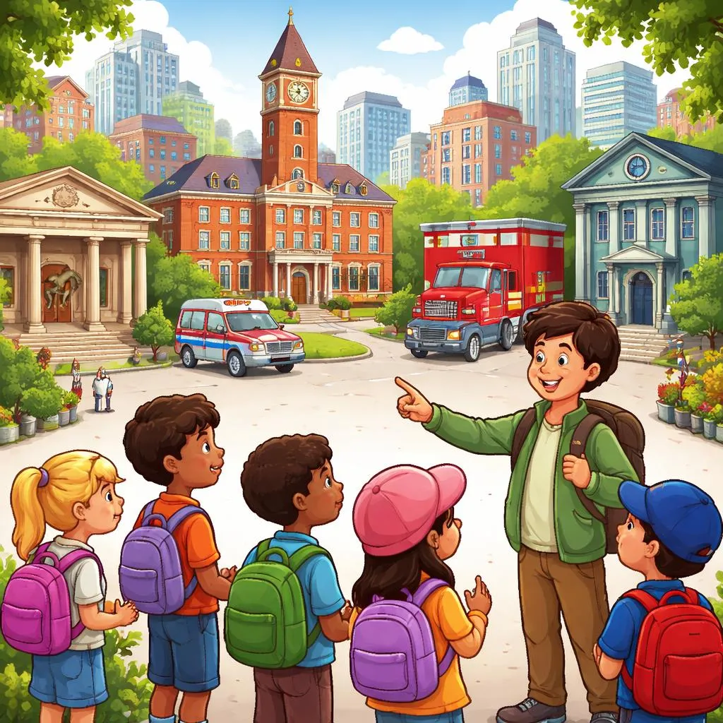 Какие здания в центре города наиболее важны для изучения детьми?