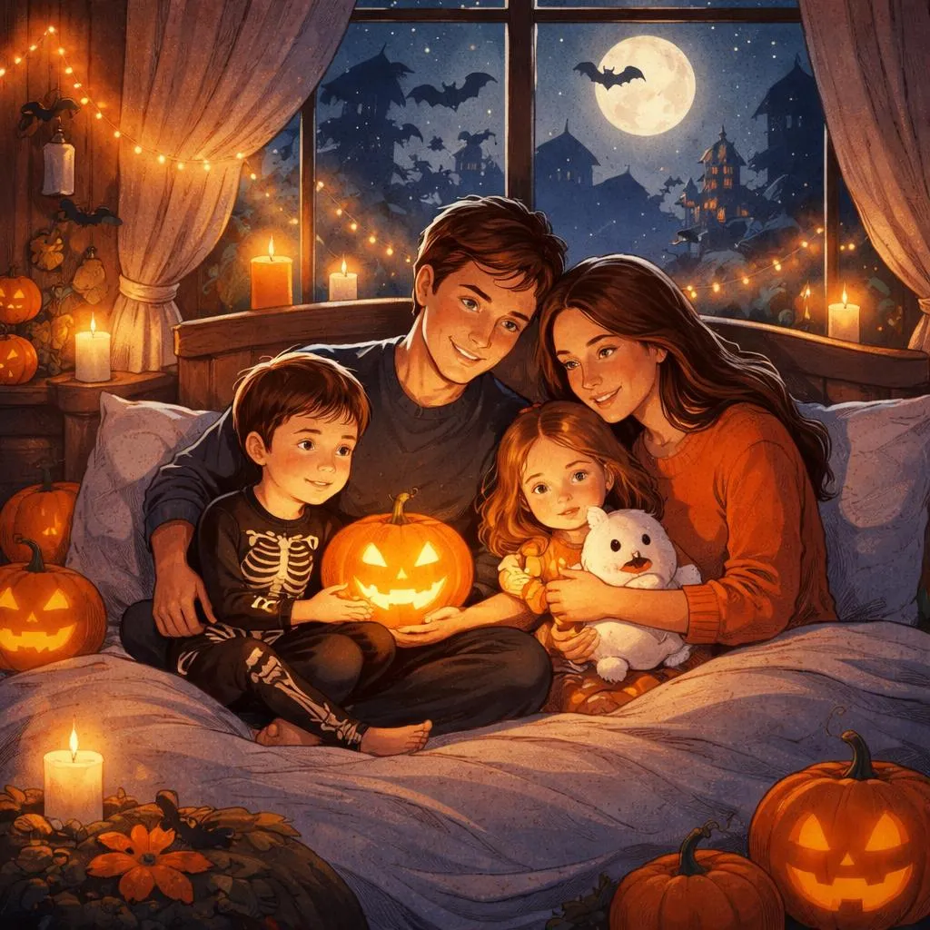 Какие самые лучшие успокаивающие и нежные истории на ночь для спокойного семейного вечера в Хэллоуин?
