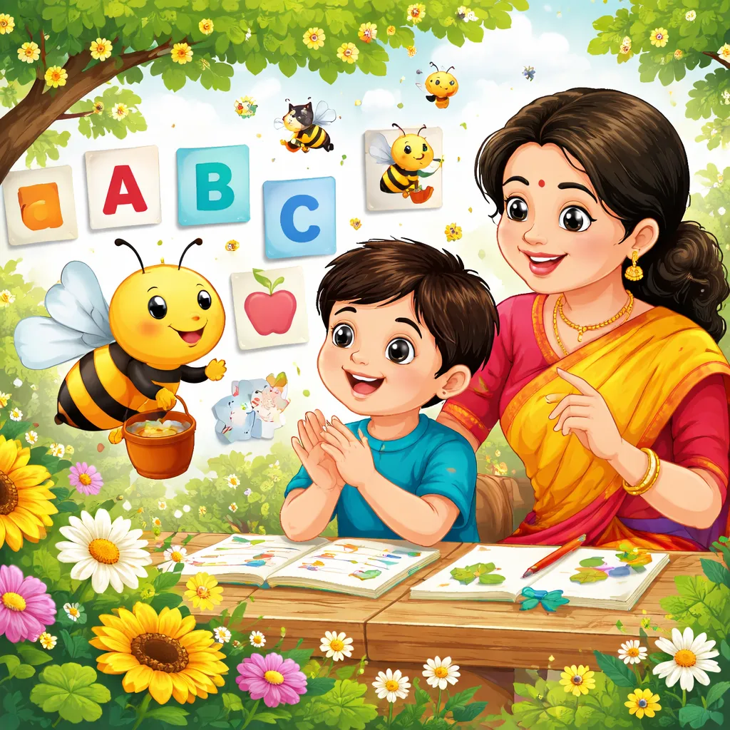 ماذا يمكن أن يعلم طفلك أغنية بنغالية مثل "النحلة الصغيرة (موماشي)" عن العمل الجاد والأصوات الإنجليزية؟