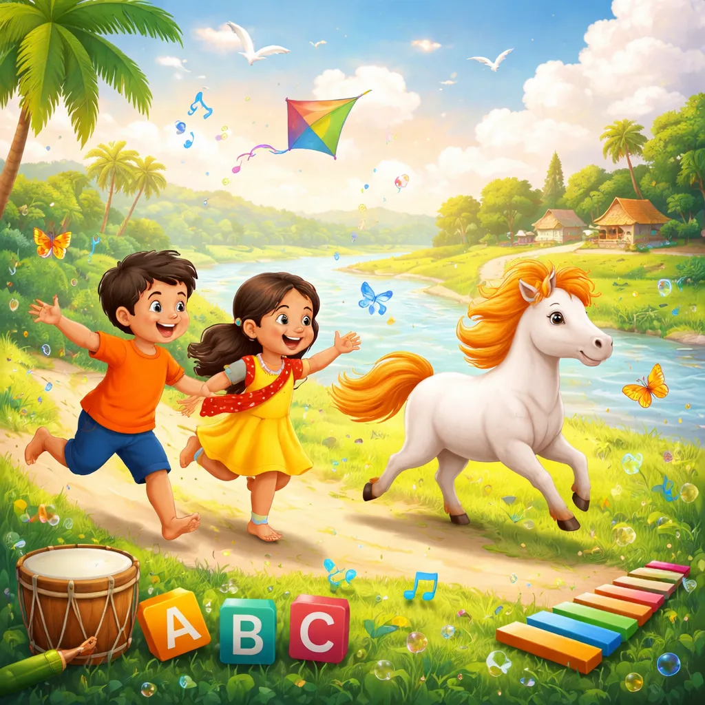 Was ein bengalisches Lied wie „Das kleine Pferd (ঘোড়া)“ Ihrem Kind über Freiheit und englische Laute beibringen kann?