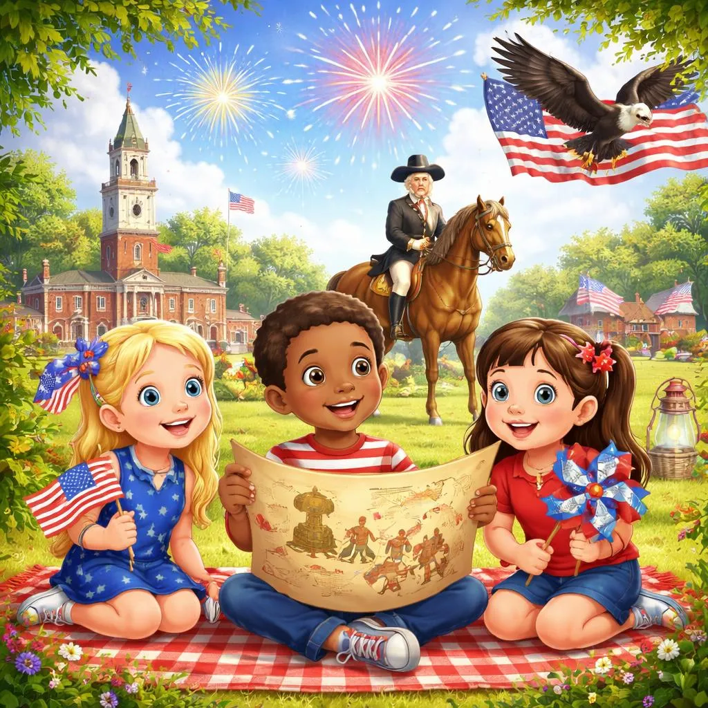 ما الذي يمكن أن تعلمه قصة أطفال عن الرابع من يوليو عن التاريخ الأمريكي؟