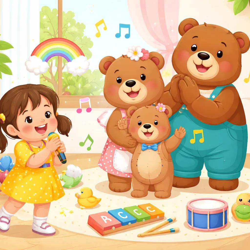 ما الذي يمكن أن يعلمه طفلَك أغنية كورية مثل "ثلاثة دببة (곰 세 마리)" عن العائلة وأصوات اللغة الإنجليزية؟