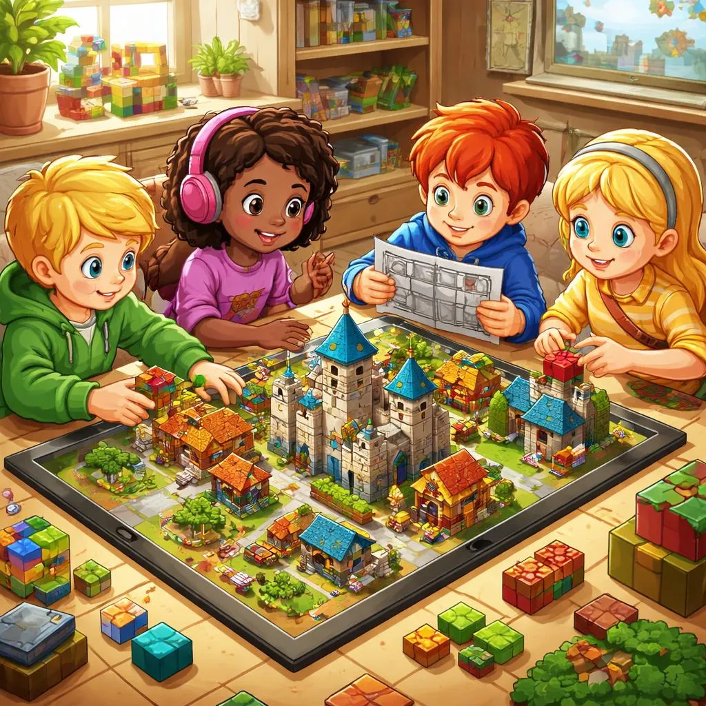 Was Kinder vom gemeinsamen Bau von Minecraft-Stadtgebäuden lernen können?