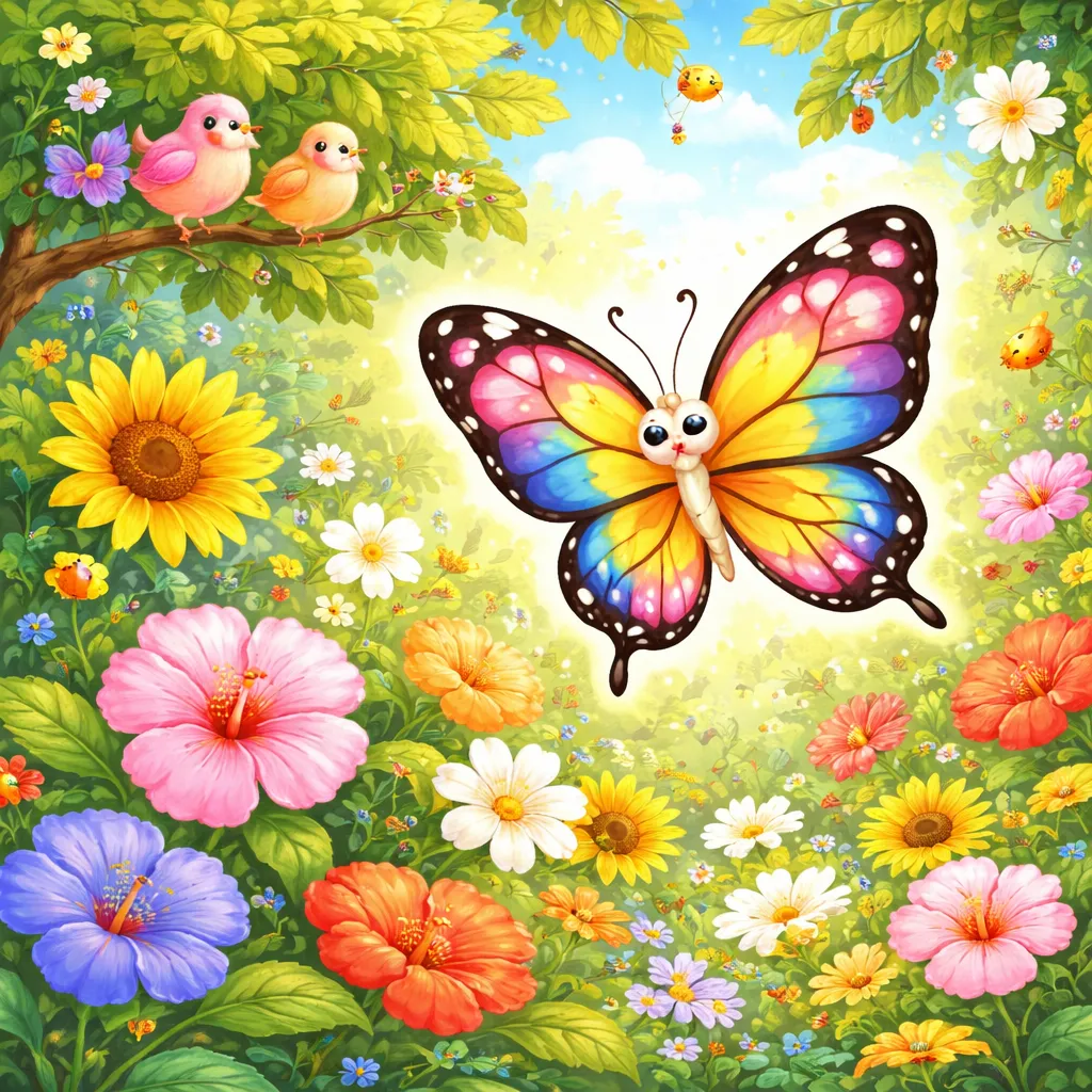 Welche Farben hat der kleine Schmetterling (Kepik Kecil) im indonesischen Lied?