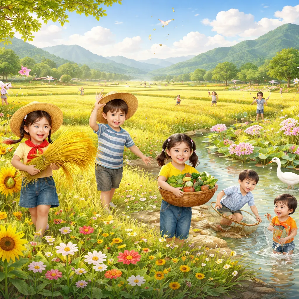 ماذا تصوّر أغنية 'حقلنا حديقة (我们的田野)' الصينية بالصوت؟