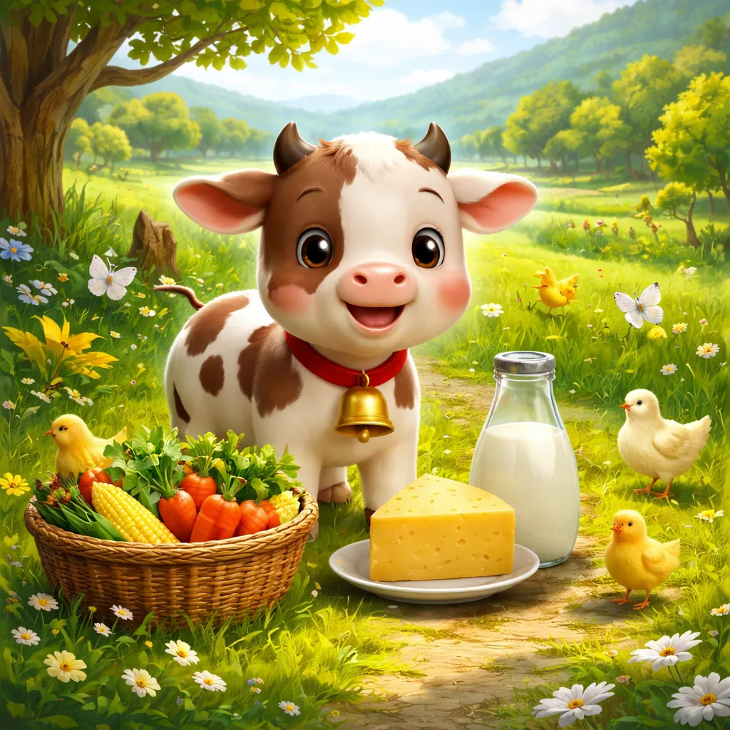 ماذا تعطي البقرة الصغيرة اللطيفة (Sapi Kecil) في الأغنية الإندونيسية؟