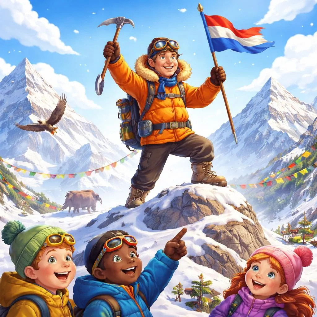 O Que Levou Edmund Hillary a Conquistar o Monte Everest Primeiro? Uma História de Celebridade para Crianças
