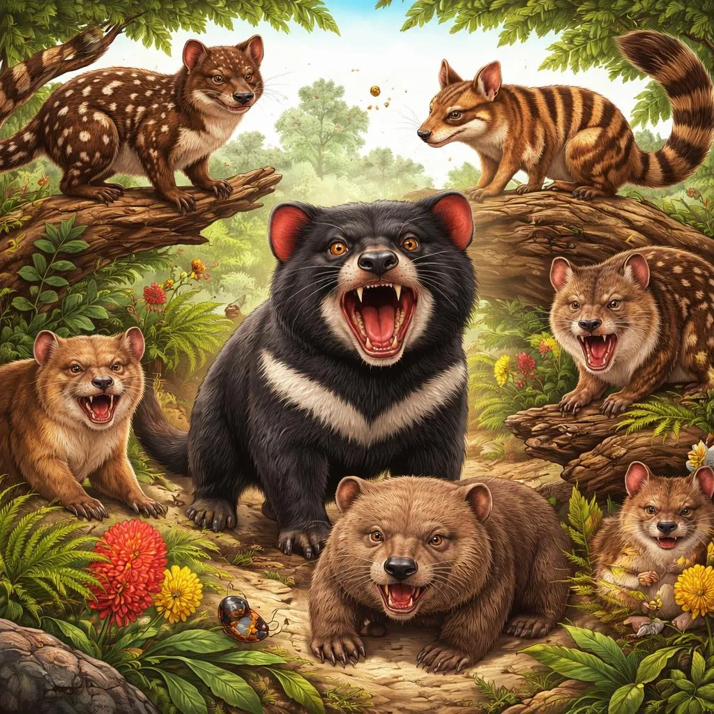 Какие сумчатые дьяволы знакомят с обучением?