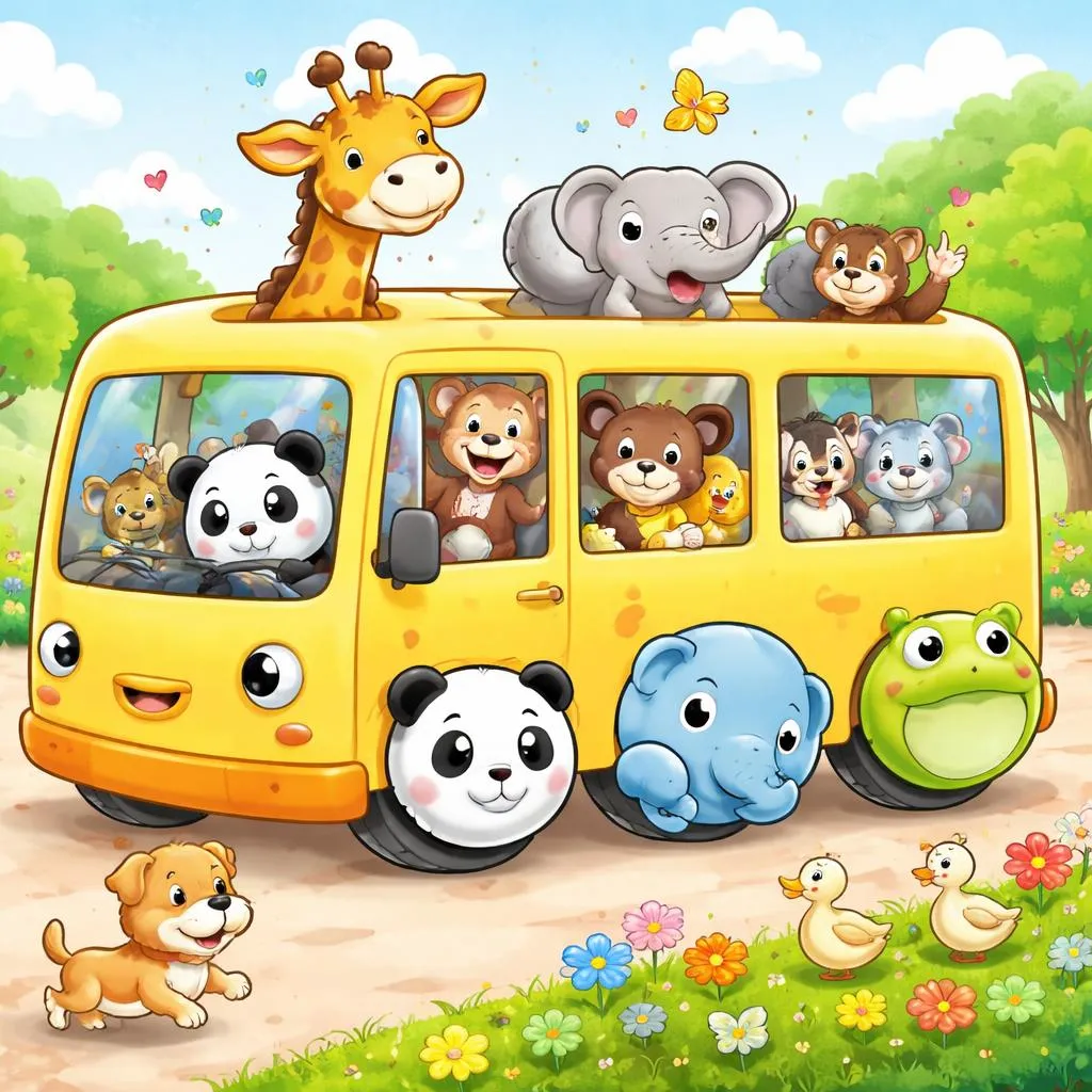 ¿Qué pasa cuando los animales viajan en las ruedas de los animales en el autobús?