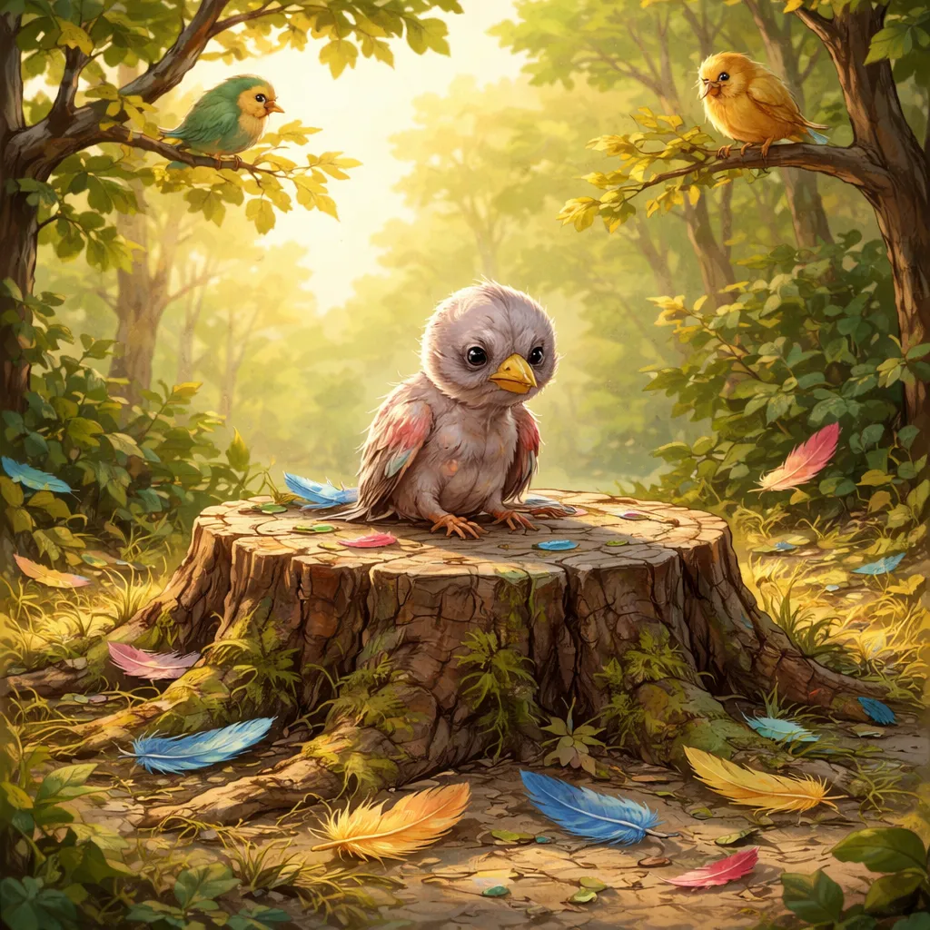 Was passiert, wenn der kleine Vogel (Le petit oiseau) seine hübschen Federn verliert?