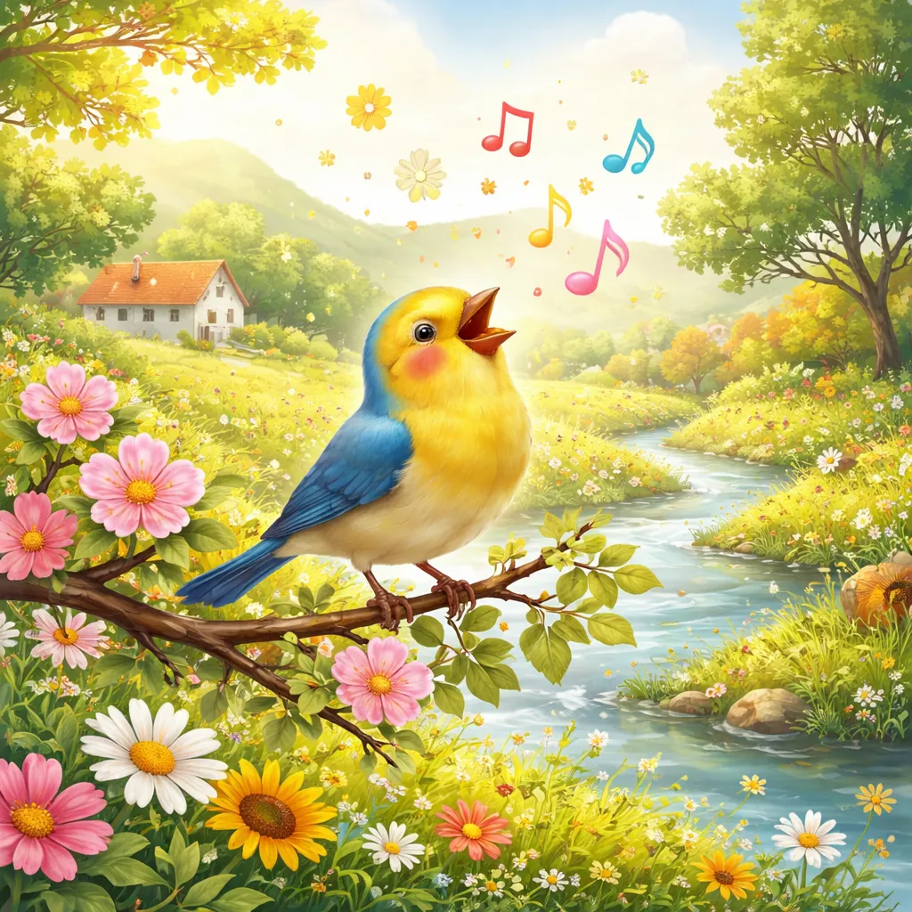 Welches fröhliche Lied singt der kleine Vogel in dem portugiesischen Lied ‚O Passarinho‘?