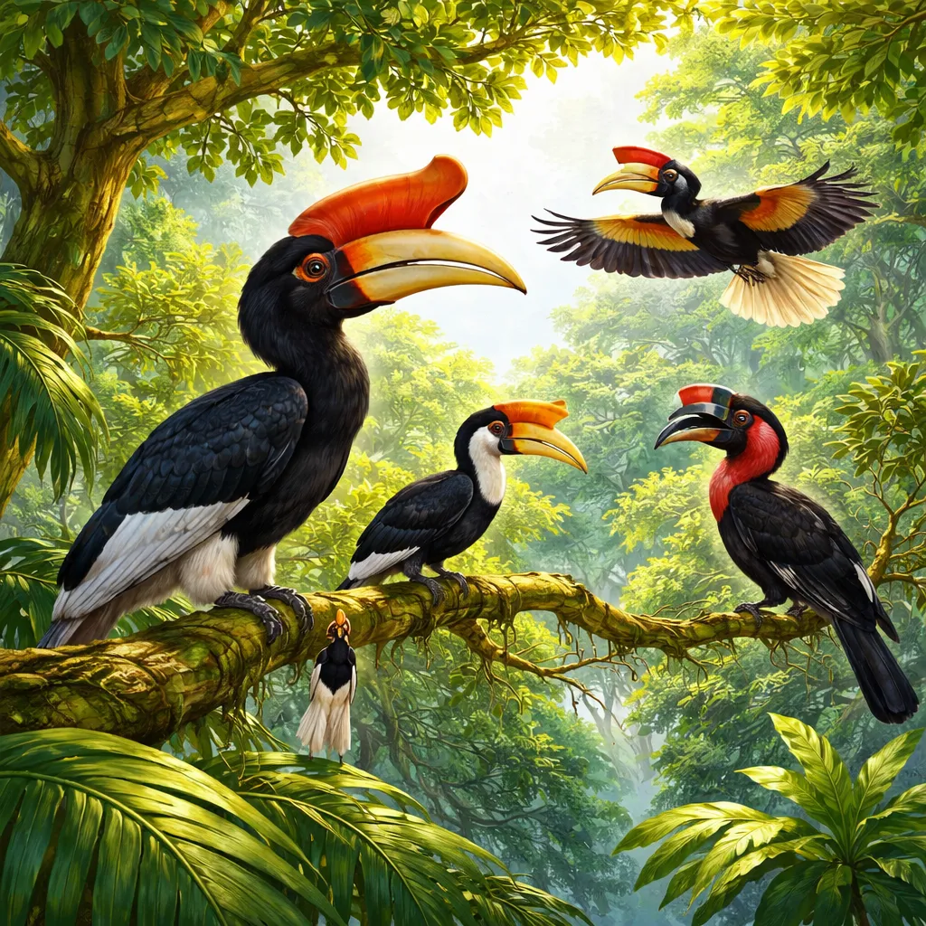 Что раскрывает изучение птиц-носорогов в кронах деревьев?