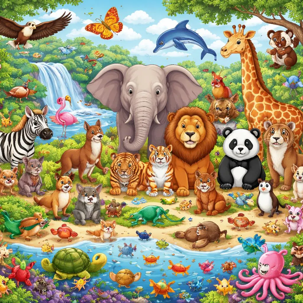 ¿Cuál es una lista completa de nombres de animales en inglés?