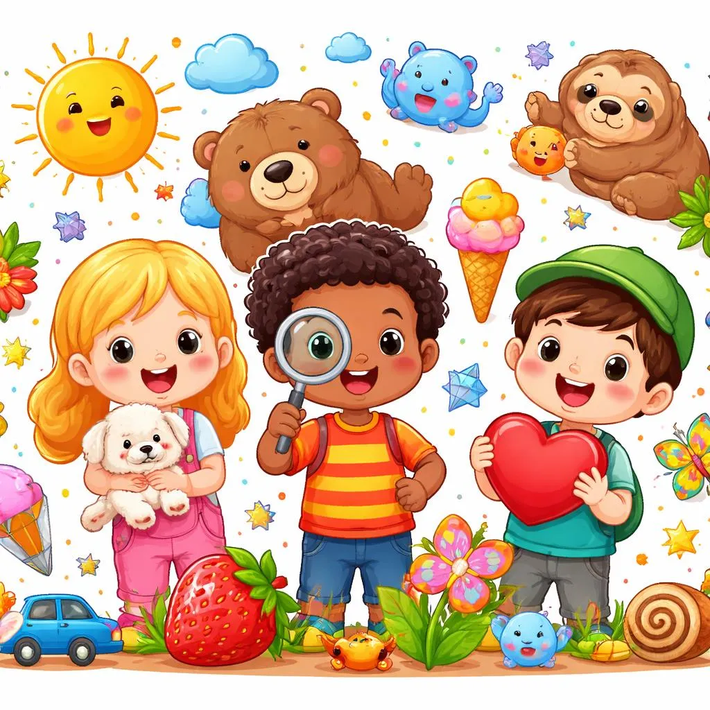 Qual é uma Lista Divertida e Simples de Adjetivos para Crianças Começarem a Aprender Descrições em Inglês?