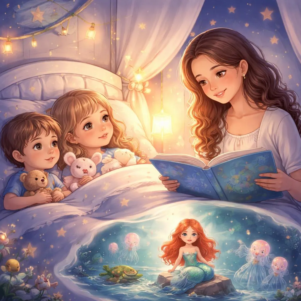 Qual é um conto da Pequena Sereia gentil e suave para crianças pequenas?
