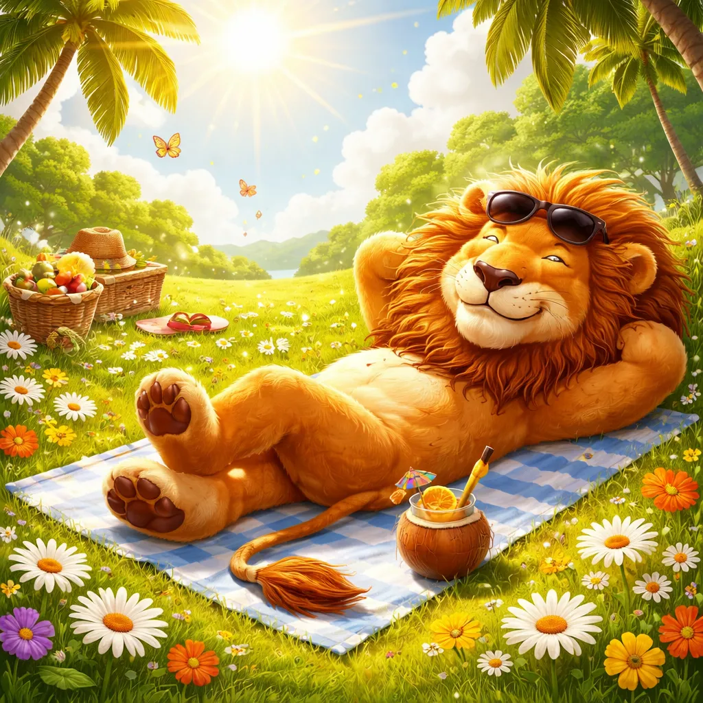 ماذا يفعل الأسد في الأغنية الروسية: أنا أستلقي في الشمس (Я на солнышке лежу)؟