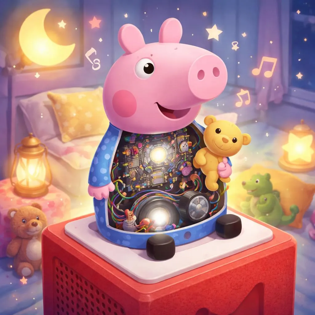 O Que Há Dentro da Figurinha de Brinquedo de Áudio Tonies Peppa's Bedtime Stories da Peppa Pig?