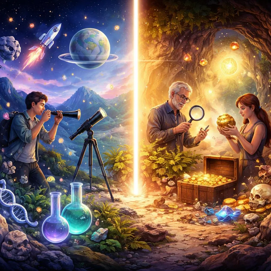 What Is the Active Adventure of Discovery and the Collected Treasures Difference Between Science and Knowledge?