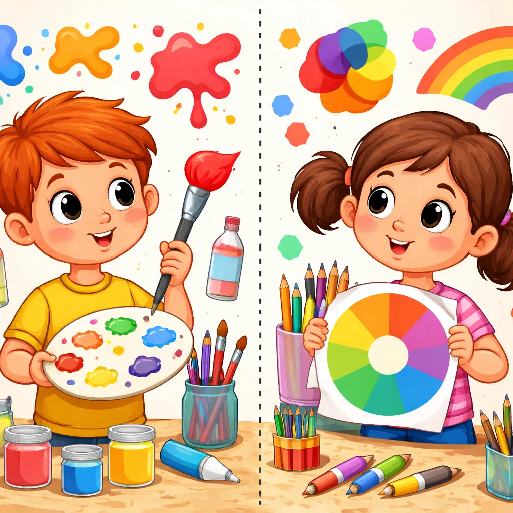 What is the Actual Difference Between Paint and Color for Children?